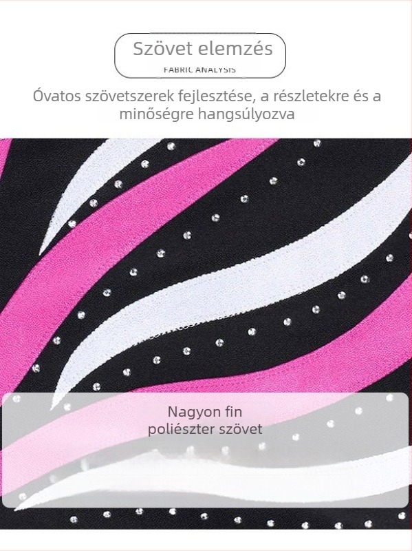Gyermek tornadressz, professzionális, aranyozott táncelőadás-öltözet, hímzett gyakorlódressz, nagy rugalmasságú és kényelmes