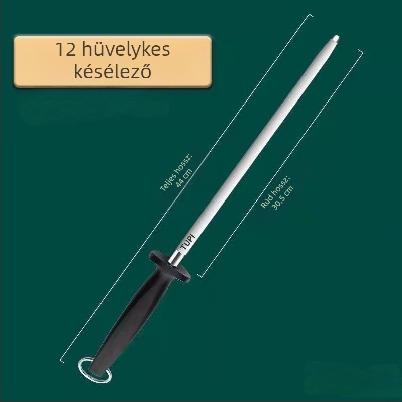 Német minőségű ultrafinom szemcsés késélező pálca hentes professzionális volfrám acél késélező pálca otthoni konyhai késélező pálca