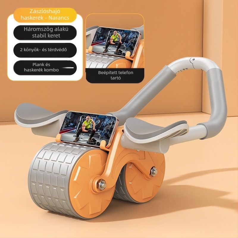 Hasi kerék automatikus visszapattanó hasizomkerék hasi kerék könyöktámasz férfiaknak és nőknek hasizom-erősítő sovány hasművész sportfitnesz felszerelés