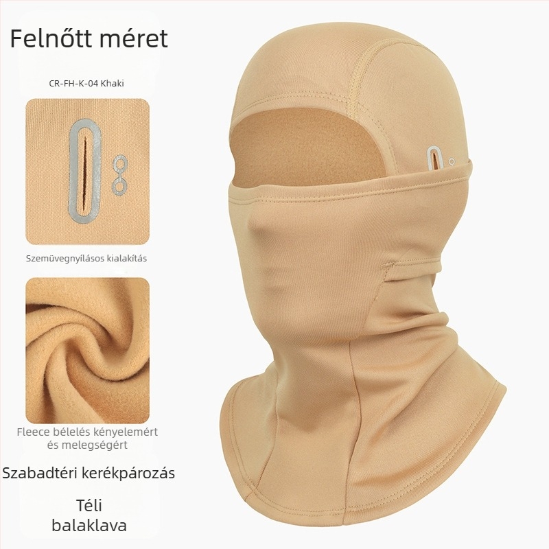 Ruidong határokon átnyúló meleg lovagló fejfedő motorkerékpár polár sapka teljes arcú szélálló hidegálló maszk kültéri arcvédő sál