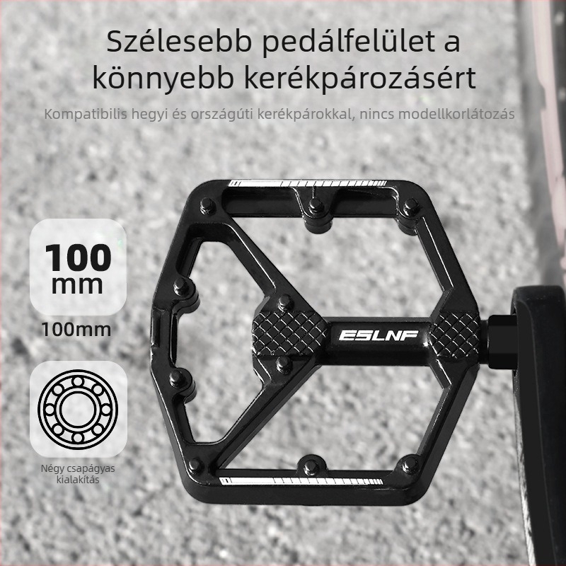 Eslnf kerékpárpedálok hegyi és országúti kerékpárokhoz, alumíniumötvözet pedálok, csúszásmentes, gyors kioldású, dupla csapágyazású, színes