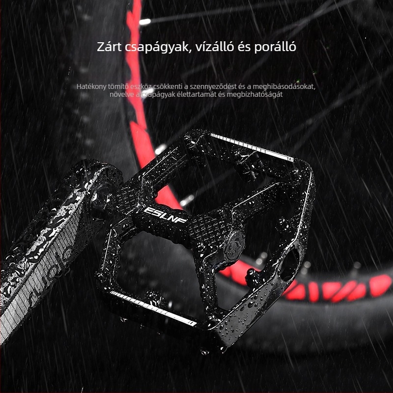 Eslnf kerékpárpedálok hegyi és országúti kerékpárokhoz, alumíniumötvözet pedálok, csúszásmentes, gyors kioldású, dupla csapágyazású, színes