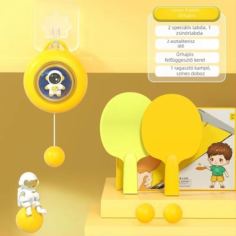 Függesztett asztalitenisz edzőgép gyermekeknek beltéri szülő-gyermek gyakorláshoz érzékelő rendszer műtárgy lebegő látásjavító kéz-szem koordináció