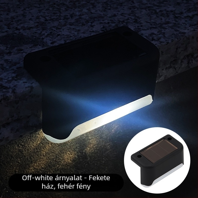 Napelemes kültéri kerti lámpa otthoni kerti elrendezés vízálló lépcsőlámpa kerítés korlát világítás dekoratív lámpa