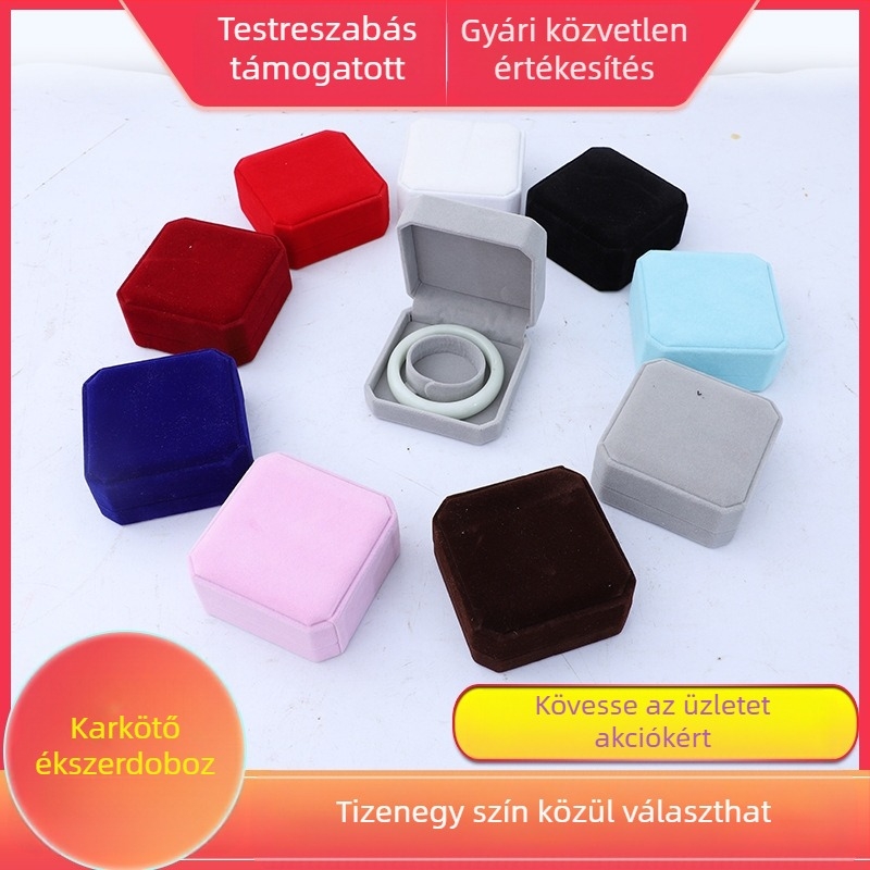 Bársony ékszerdoboz új karkötő csomagoló doboz bársony kijelző doboz karkötő csomagoló doboz bársony nyolcszögletű doboz karkötő doboz