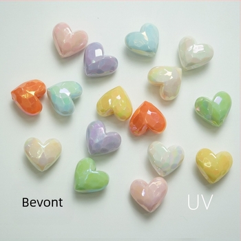 Egyszínű bevonatú AB Macaron vágott szerelem diy mobiltelefon lánc gyöngyös kiegészítők egyenes lyukú barack szív anyag nagykereskedelem