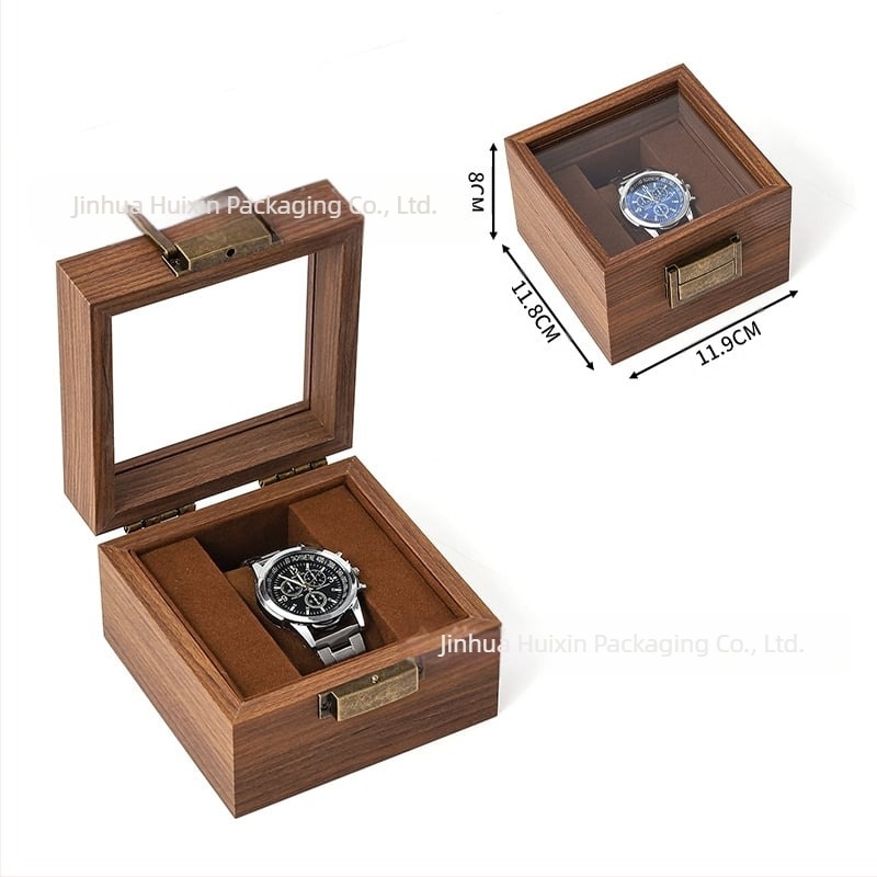 Óradoboz nagykereskedelem, csúcskategóriás óratároló ékszerdoboz, kész bőr óra, átlátszó ablakos tárolódoboz