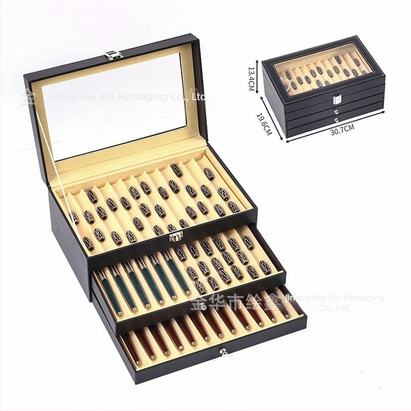 Óradoboz nagykereskedelem, csúcskategóriás óratároló ékszerdoboz, kész bőr óra, átlátszó ablakos tárolódoboz