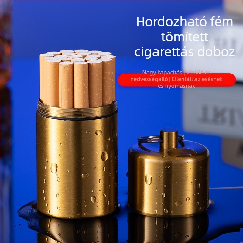 YF815 hordozható függőgyűrű fém nedvességálló cigarettadoboz lezárt cigarettatartó gyár határokon átnyúló nagykereskedelmi teáskanna