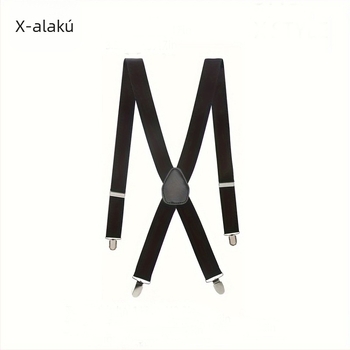 Férfi fekete X alakú harisnyatartó, Business Party egyszínű harisnyatartós csokornyakkendős öltöny