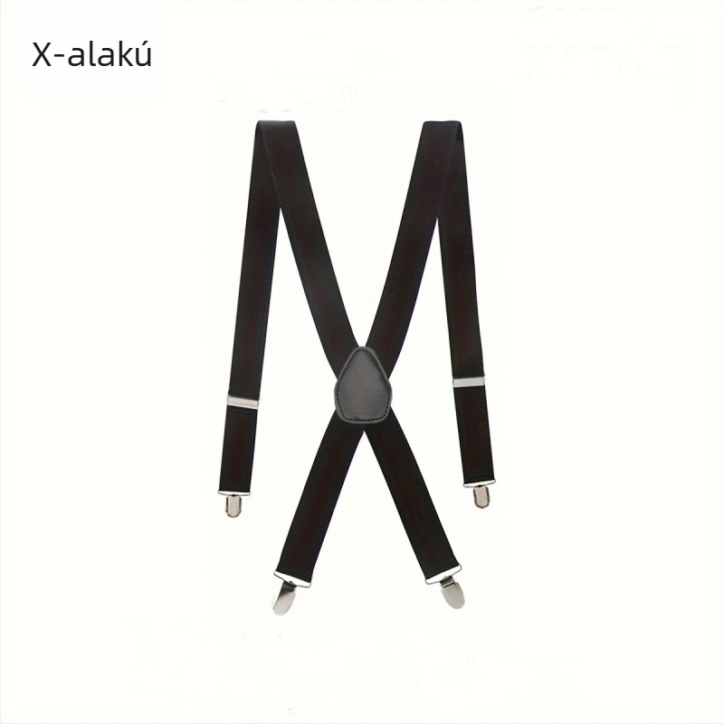 Férfi fekete X alakú harisnyatartó, Business Party egyszínű harisnyatartós csokornyakkendős öltöny