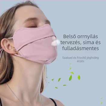Jiaoshi nejlon eredeti fonalból készült szemszögből készült napvédő maszk női lélegző jégselyem anti-ultraibolya háromdimenziós napvédő maszk