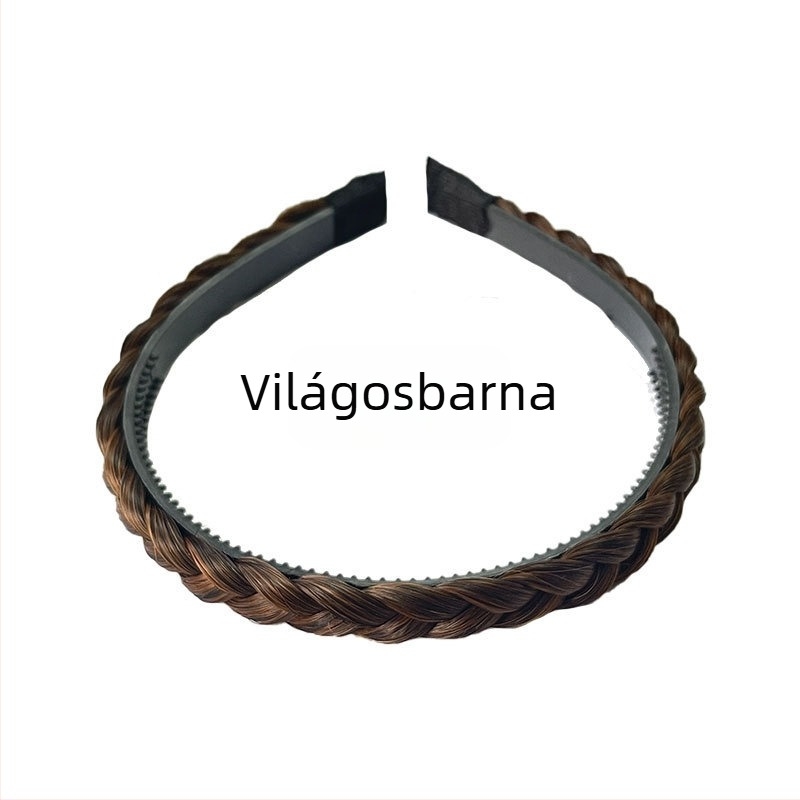 Halszálkás fonott paróka hajkarika női megemelt koponyatető koronghaj műtárgy internetes híresség kézzel készített csavart fonott hajkarika integrált