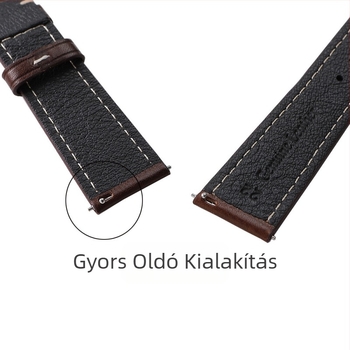 Spot olasz importált marhabőr szíj, ultravékony, puha, növényi cserzésű bőrszíj, gyorskioldós, 20/22 mm