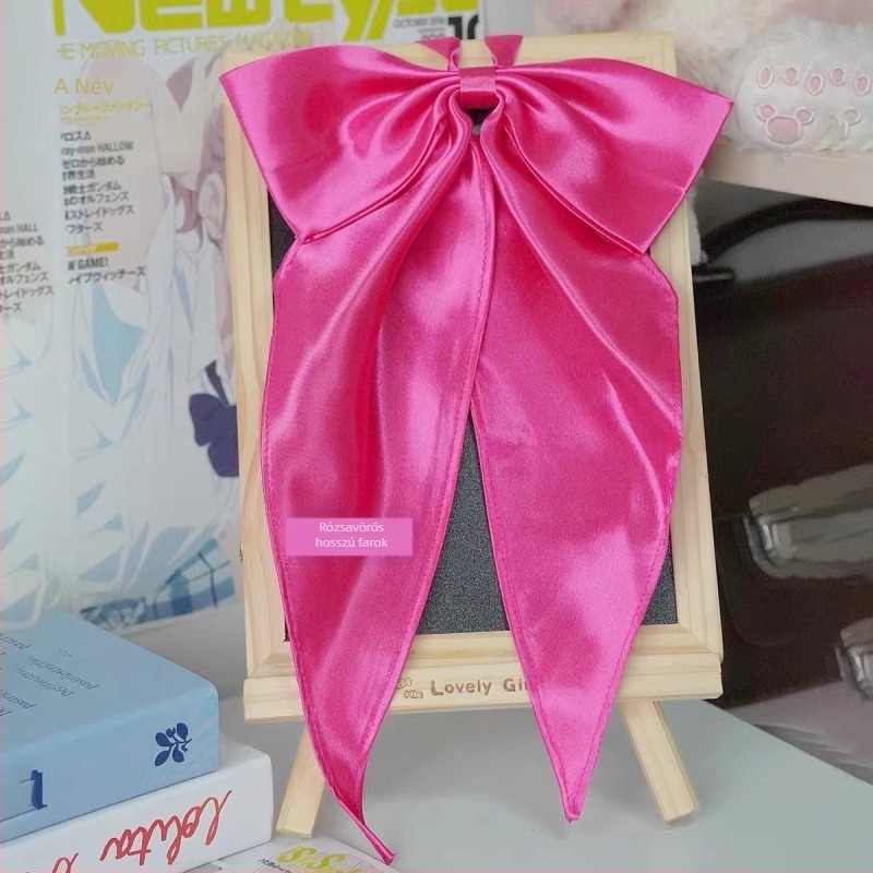 Egyszínű, túlméretezett masni, junior ing, temperamentumos, egyetemi stílusú, csokornyakkendő, alapszínű, mindenhez illő, ingyenes gallérral, virágmintás, divatos