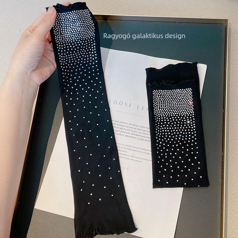 Könnyű, luxus, nagy rugalmasságú, forró fúrású Xinghe ragyogó fényvédő hüvelyek női vezetéshez, karcsúsító jéghüvelyek társasági stílusú rövid ujjúak nyárra