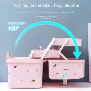 Gyerek hajdíszek tárolódoboza. Hajtű gumiszalaggal ellátott fejdísz, fejpánt, kislányoknak való hajtű ékszer, hercegnős tároló