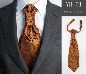 Férfi nyakkendős esküvői vőlegényi vacsora találkozó öltöny úriemberi ruha brit stílusú borvörös utánzat selyem hongkongi csomóval