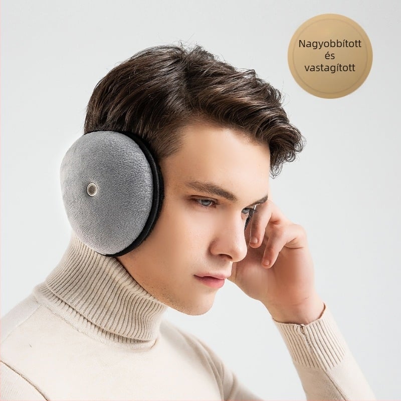 2021-es férfi fülvédők, megnövelt méretű, vastagított fülvédők, téli meleg fülvédők, kültéri sport fülvédők, téli plüss fülvédők