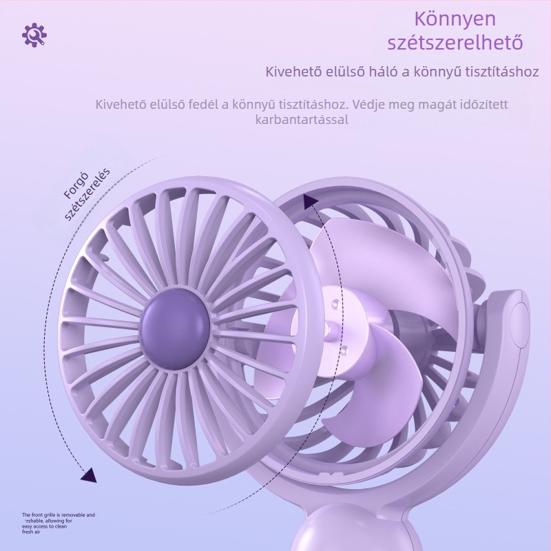 Új, újratölthető, hordozható, kültéri, kézi asztali ventilátor diákoknak, Amazon TEMU gyári válogatás