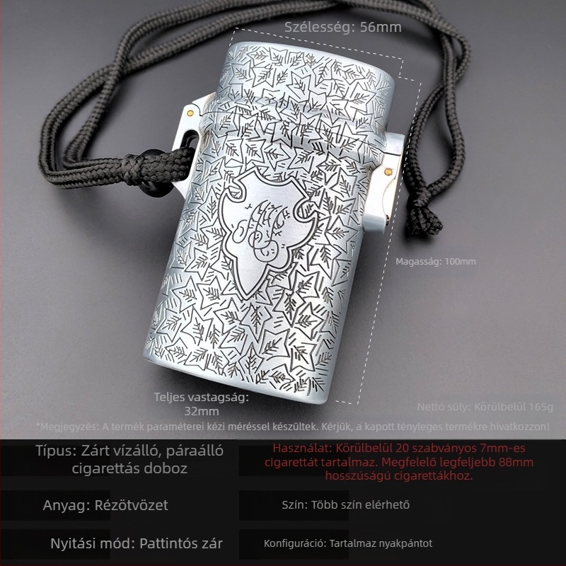 Vérfürdő Gengszter Cigarettatárca 20 db-os Shelby Új Érkezés Lezárt Vízálló Jellegzetes Trendi Fém Férfi Zsinór