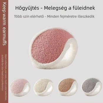 Téli kültéri kerékpározáshoz való meleg és fagyálló fültokok, plüss fültokok férfiaknak és nőknek, azonos stílusú, hátul viselhető fültokok