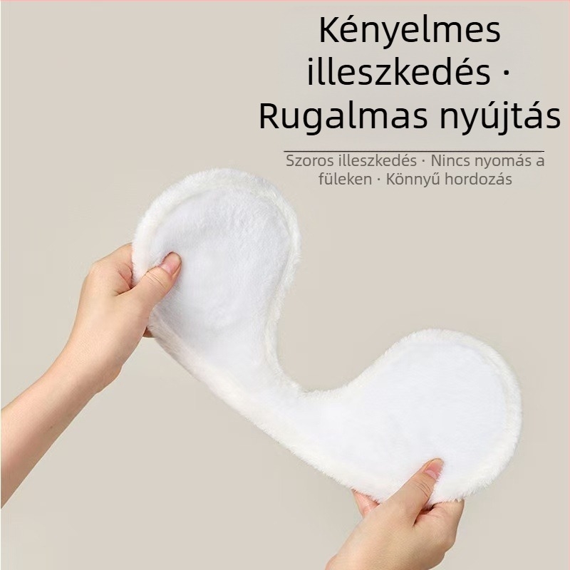 Téli kültéri kerékpározáshoz való meleg és fagyálló fültokok, plüss fültokok férfiaknak és nőknek, azonos stílusú, hátul viselhető fültokok