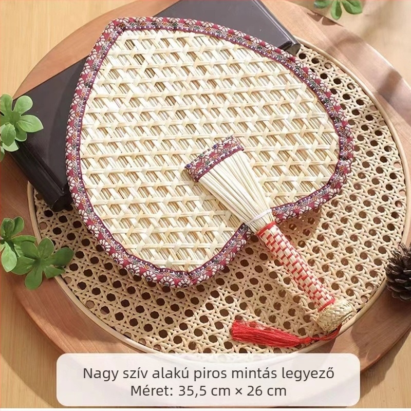 raktáron nagykereskedelmi nyári otthon kézzel készített búzaszalma ventilátor szúnyogriasztó hűvös mintás szegélyezés búzaszalma ventilátor kézi ventilátor
