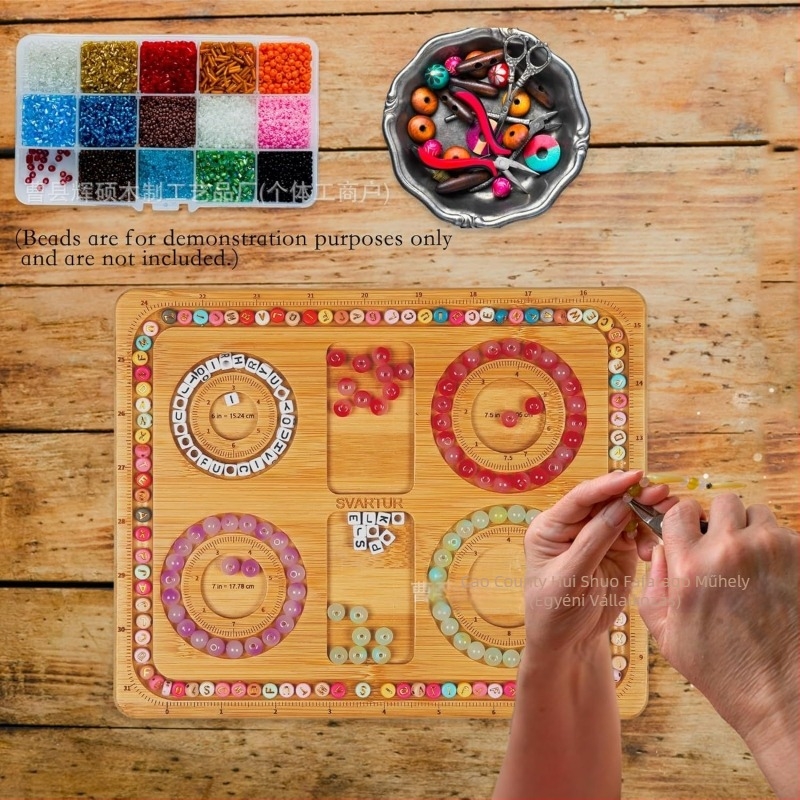 raktáron Gyöngyös deszka ékszerlap készítése karkötőkhöz és nyakláncokhoz Bambusz ékszertervező tábla Hsinchu fa harangjáték