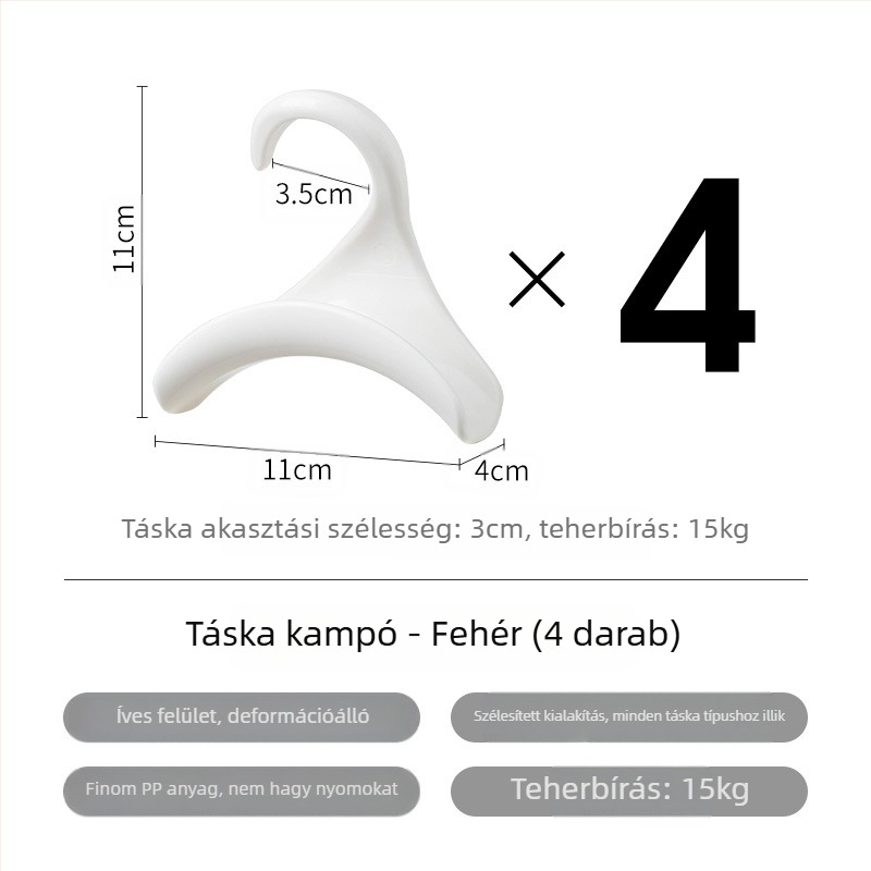 Frost Mountain táska akasztó, íves akasztó, táska nyakkendő, selyemsál, kalaptartó, ruhásszekrény akasztó öv, multifunkcionális akasztó