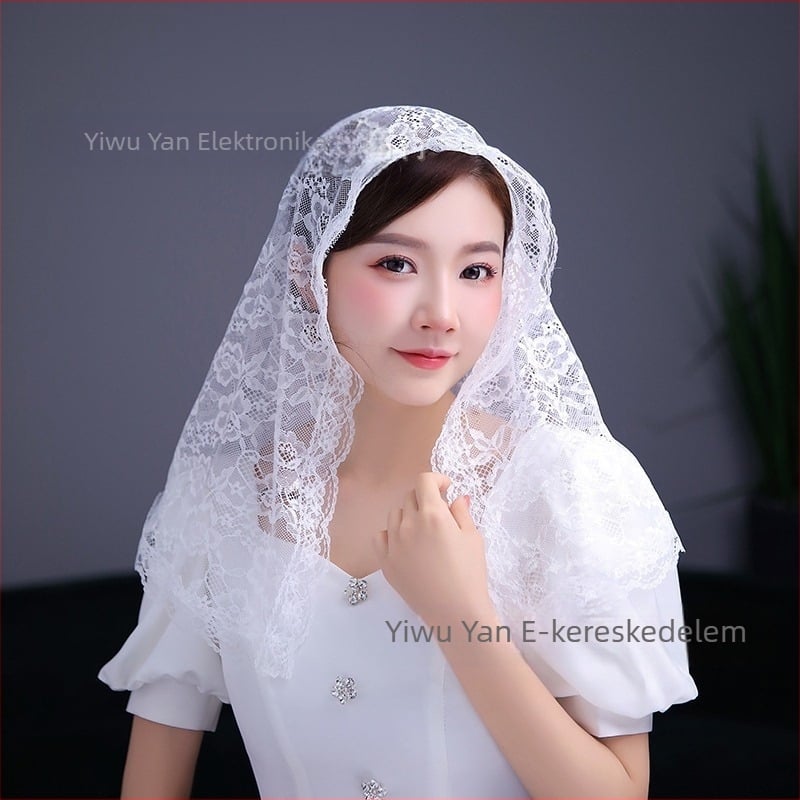Gyári outlet menyasszonyi csipke csipke rövid fejdísz fejdíszek menyasszonyi kiegészítők egyrétegű fátyol nagykereskedelem