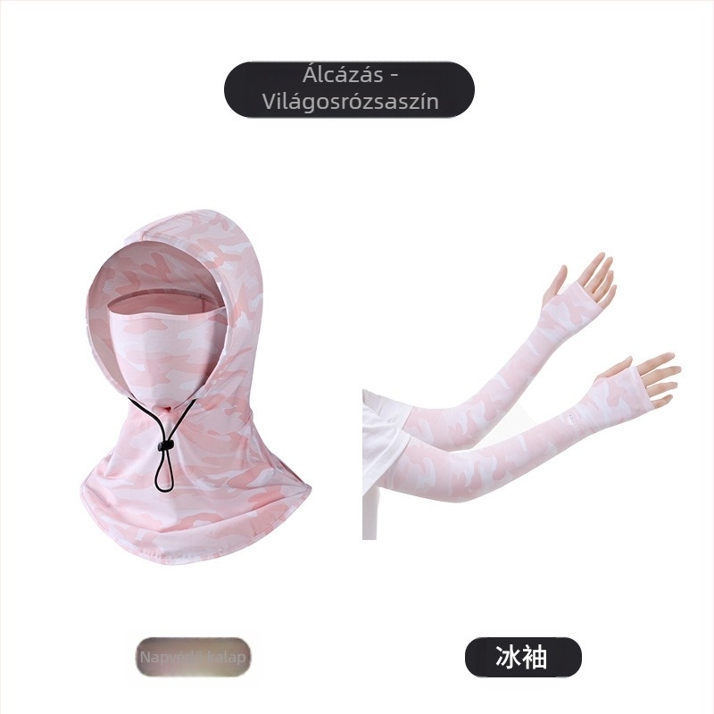 Férfi napvédő maszk, ultraibolya sugárzás elleni nyakvédelem, nyári szabadtéri vezetés, lovaglás, horgászat, teaszedés, napkalap, női napvédő hüvely