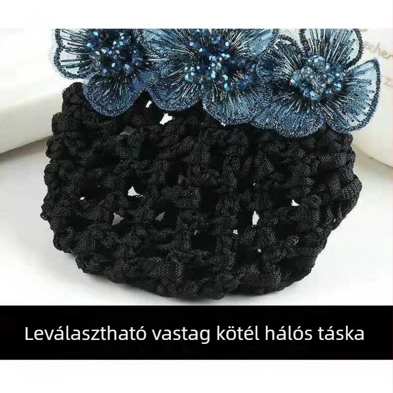 Női Munka Haj Virág Női Temperamentum Professzionális Dél-Korea Nővér Légiutaskísérő Bank Haj Kiegészítők Fejfedő Kivehető Hajháló Hajcsat