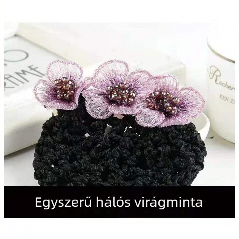 Női Munka Haj Virág Női Temperamentum Professzionális Dél-Korea Nővér Légiutaskísérő Bank Haj Kiegészítők Fejfedő Kivehető Hajháló Hajcsat