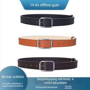 Internetes híresség luxus öv retro sokoldalú farmer dekoráció diák matt ezüst nadrágöv unisex öv