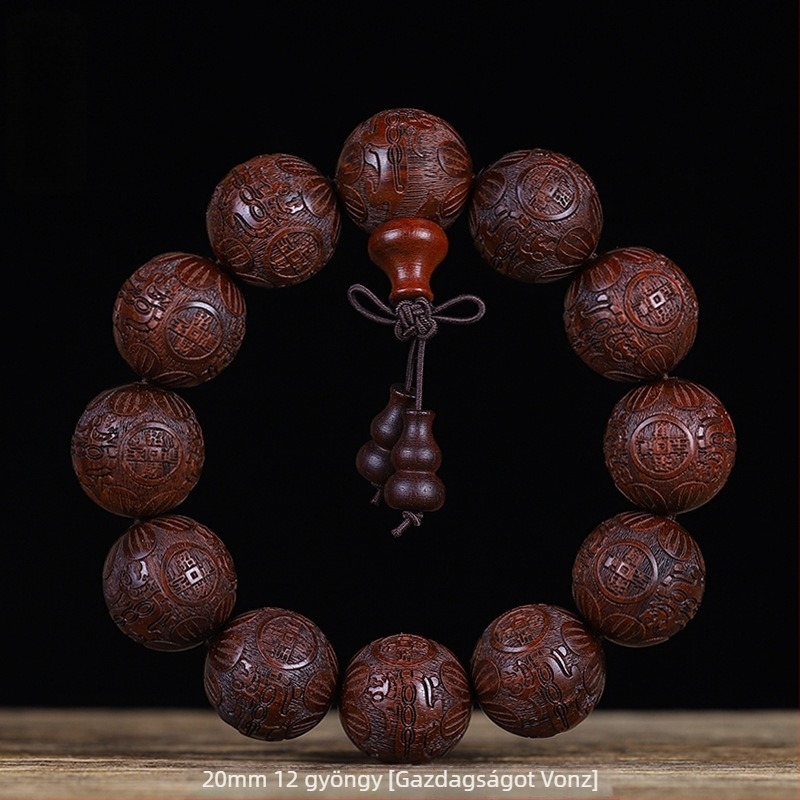 Rózsafa Pixiu holdkő karkötő véres szantálfából készült buddhista gyöngyök férfiaknak és nőknek, kézi karkötő és játékszer