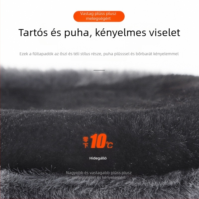 Új, vastagított, plüss, meleg fülvédő, téli férfi fülvédő, fülmelegítő, diákoknak, hidegálló, hátul viselt fülvédő, határokon átnyúló