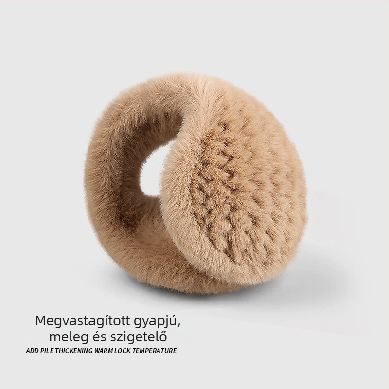 Női téli plüss fülmelegítő kerékpározáshoz, aranyos és meleg
