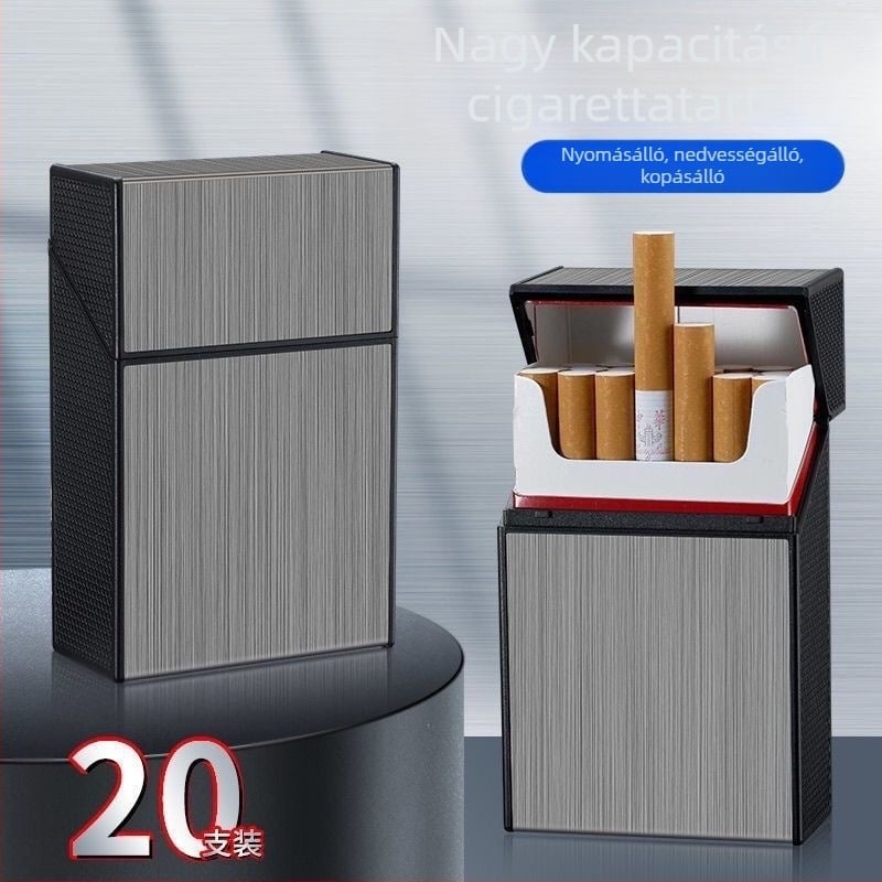20 db-os műanyag cigarettatartó, puha, kemény doboz, univerzális, hordozható, nedvességálló cigarettatartó, pattintós cigarettatartó, kompressziós cigaretta