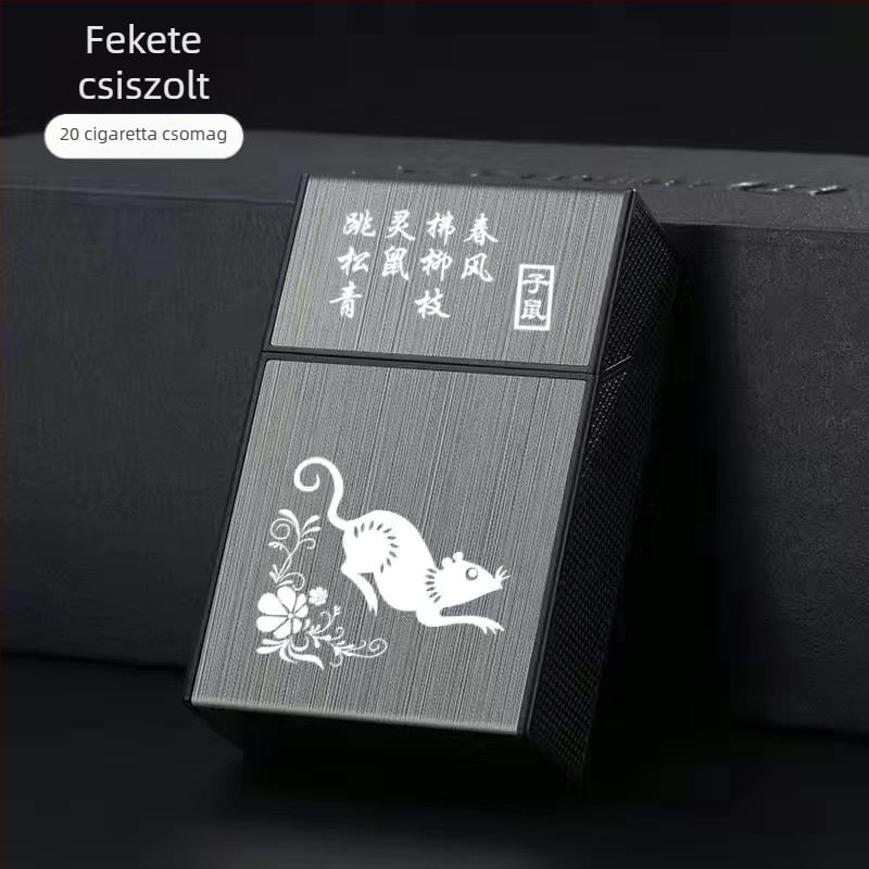 20 db-os műanyag cigarettatartó, puha, kemény doboz, univerzális, hordozható, nedvességálló cigarettatartó, pattintós cigarettatartó, kompressziós cigaretta