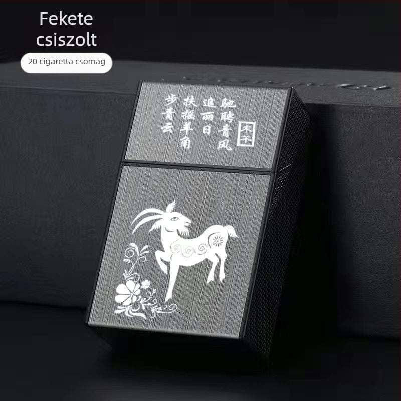 20 db-os műanyag cigarettatartó, puha, kemény doboz, univerzális, hordozható, nedvességálló cigarettatartó, pattintós cigarettatartó, kompressziós cigaretta