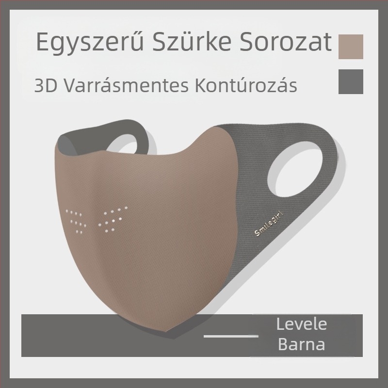 Shu Meijia őszi és téli szürke meleg maszk szivacs porálló lélegző szemvédelem UV-álló 3D mosható