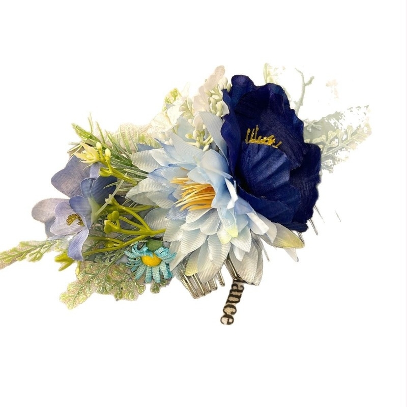 Új menyasszonyi mori stílusú művirágos hajfésű, tengerparti nyaralás fotó fejdísz, fényes oldalsó hajfésű, hajtűs hajkiegészítők nőknek