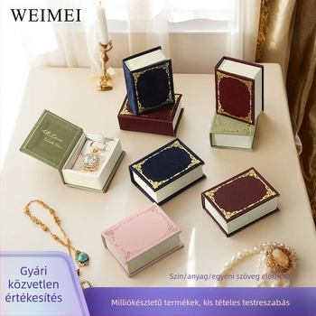 Flip Retro Gyűrűdoboz Mágneses Kis Ékszerdoboz Kreatív Könyv Medál Fül Köröm Doboz Ékszer Csomagoló Papírdoboz