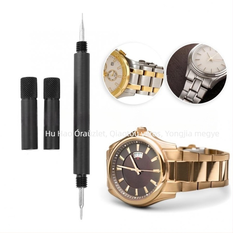 Duplafejű fülbevaló készlet kupakkal, Óra fül eltávolító készlet, Óra fül tétel, Öv eltávolító készlet, Órajavító eszköz