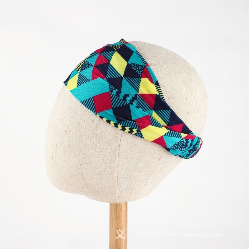 Férfi nyomtatott fejpánt, európai és amerikai új, rugalmas, izzadságelnyelő sporthajpánt, kültéri futáshoz, fitneszhez, lélegző hajpánt