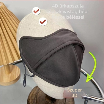 Téli porc meleg maszk hidegálló szemzugvédelem női tiszta pamut szélálló vastagított háromdimenziós 3D lovaglómaszk mosható