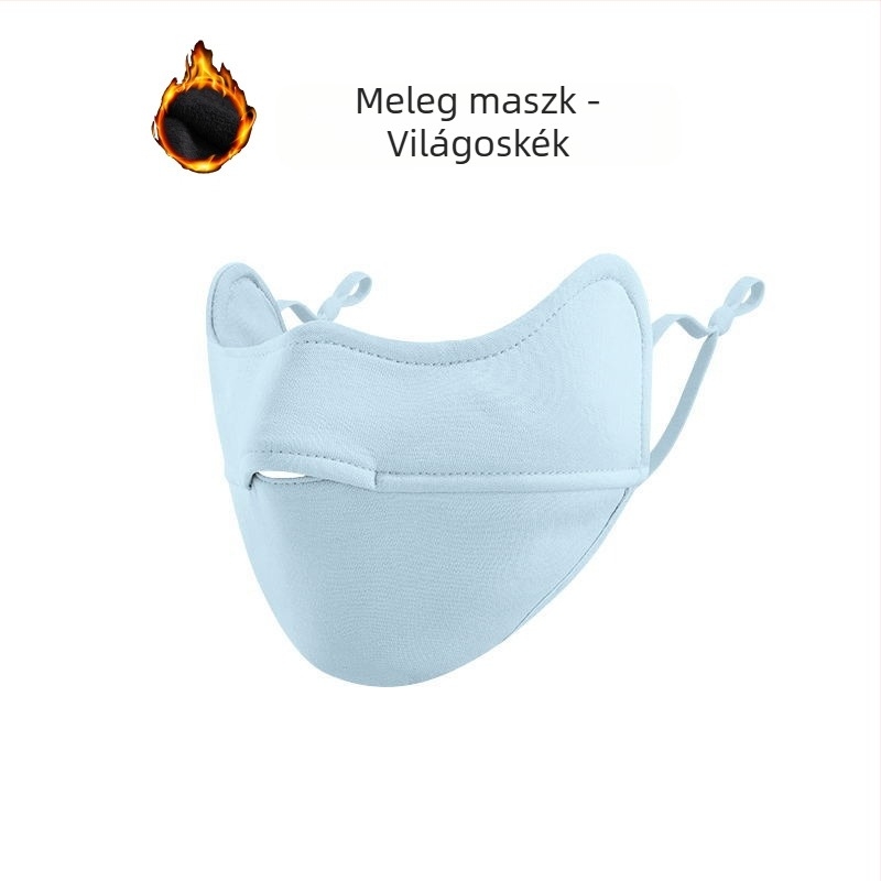 Téli porc meleg maszk hidegálló szemzugvédelem női tiszta pamut szélálló vastagított háromdimenziós 3D lovaglómaszk mosható