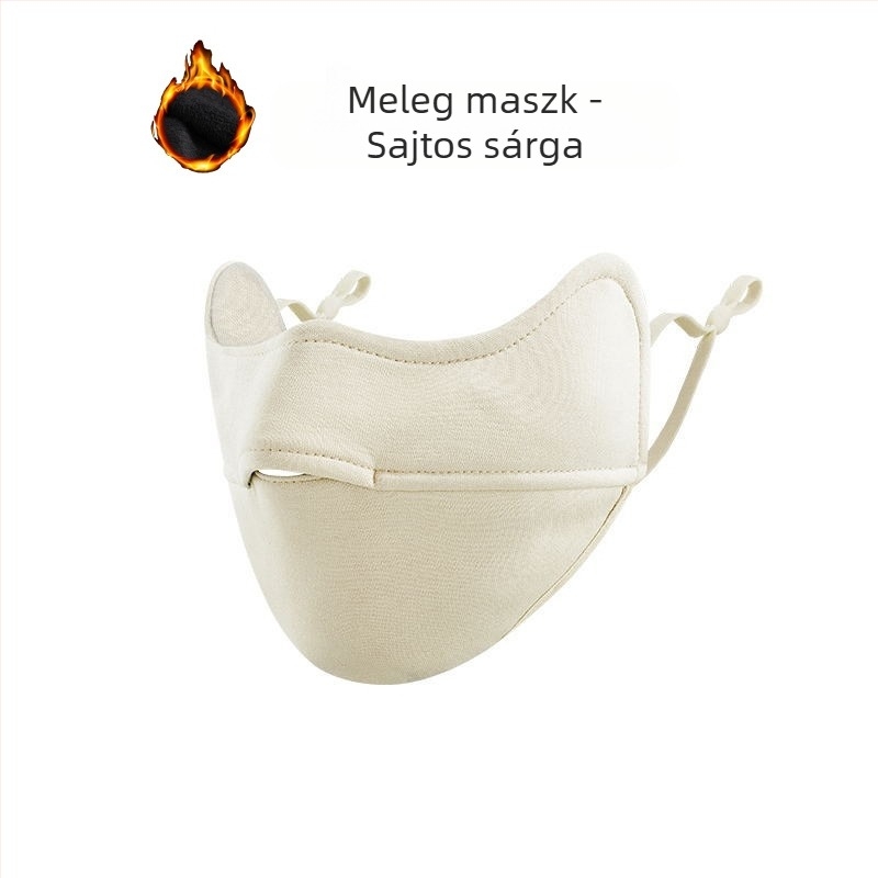 Téli porc meleg maszk hidegálló szemzugvédelem női tiszta pamut szélálló vastagított háromdimenziós 3D lovaglómaszk mosható