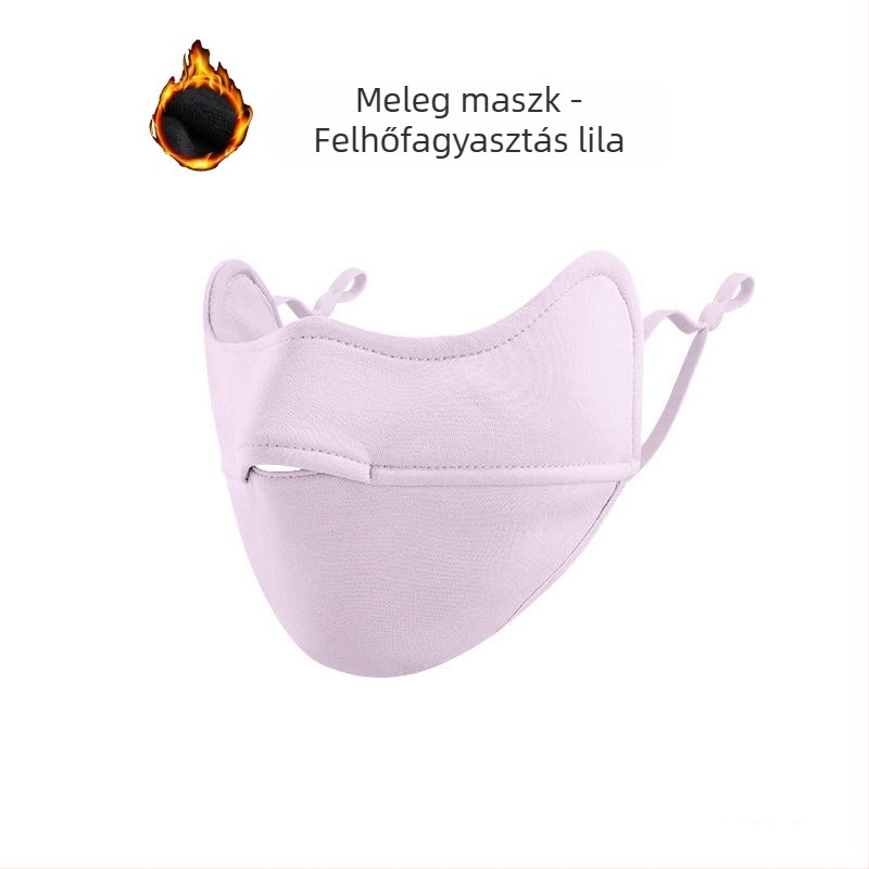 Téli porc meleg maszk hidegálló szemzugvédelem női tiszta pamut szélálló vastagított háromdimenziós 3D lovaglómaszk mosható